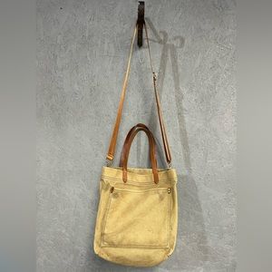 Madewell medium transport tote green canvas